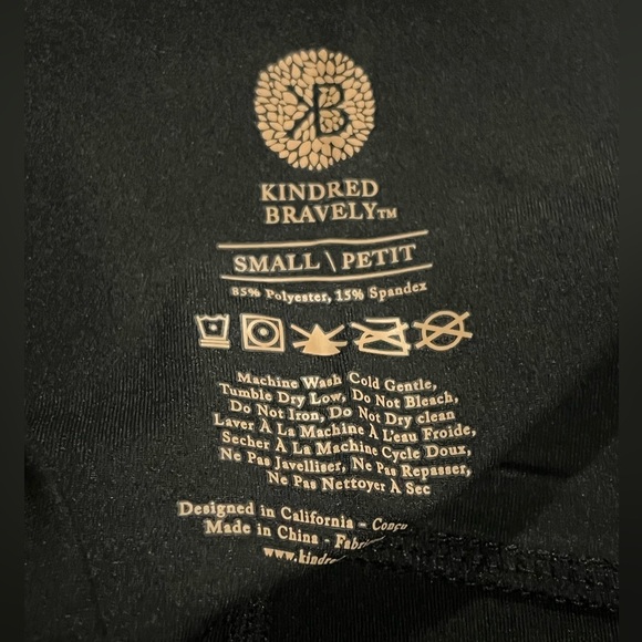 Kindred Bravely Small Black Maternity Post Partum Support Crop Leggings NWT - Picture 5 of 5